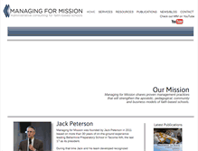 Tablet Screenshot of managingformission.com